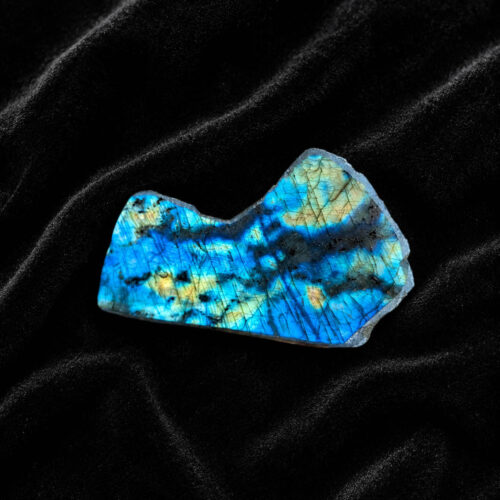 Natural Labradorite Stone Freeform Slice #201