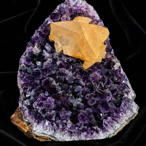 Golden Crown - Amethyst & Calcite Specimen