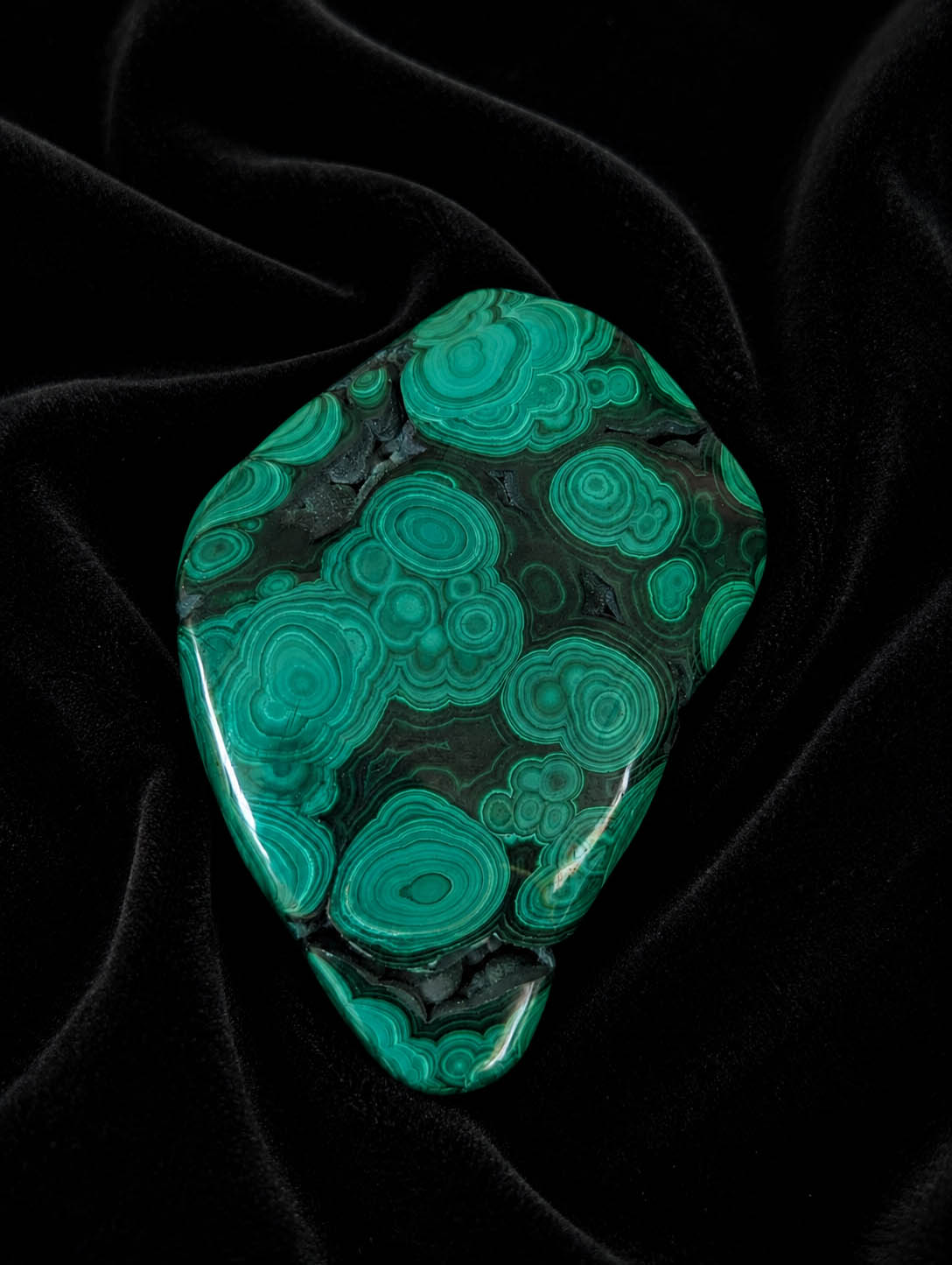 Swirling Galaxy Polished Malachite